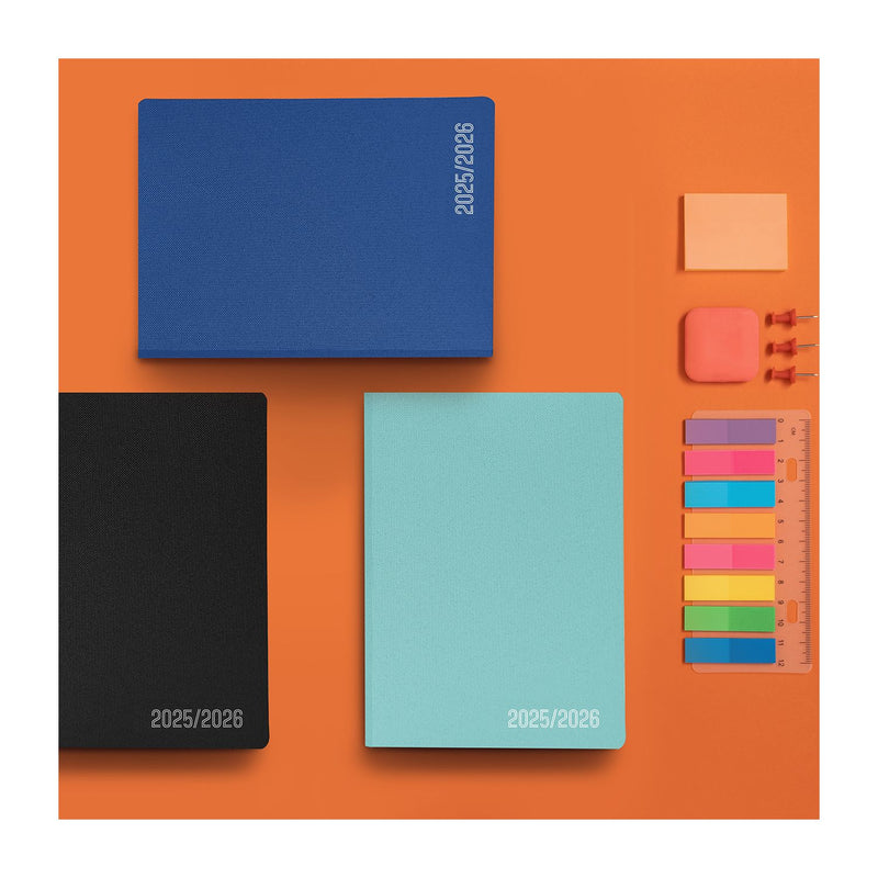 Agenda 12 Mesi Scolastica Giornaliera Quo Vadis EuroTextAgenda Galaxy 2025/2026 Rosso 12 x 17 cm