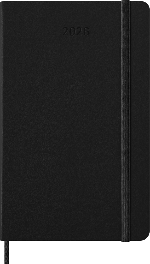 Agenda 12 Mesi Giornaliera Moleskine Large con Copertina Rigida Nero 2026