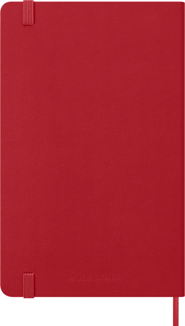Agenda 12 Mesi Giornaliera Moleskine Large con Copertina Rigida Rosso 2026