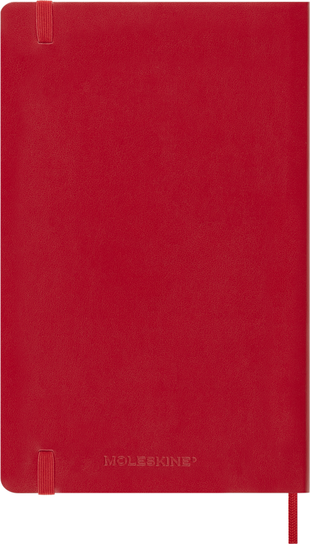 Agenda 12 Mesi Giornaliera Moleskine Large con Copertina Morbida Rosso 2026