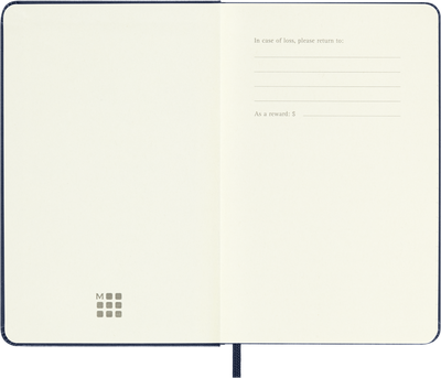 Agenda 12 Mesi Giornaliera Moleskine Pocket con Copertina Rigida Blu Zaffiro 2026