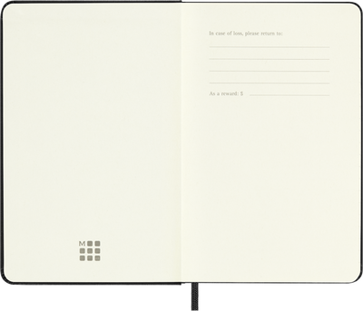 Agenda 12 Mesi Giornaliera Moleskine Pocket con Copertina Rigida Nero 2026
