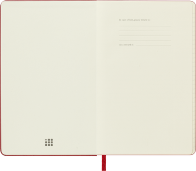 Agenda 12 Mesi Giornaliera Moleskine Pocket con Copertina Rigida Rosso 2026