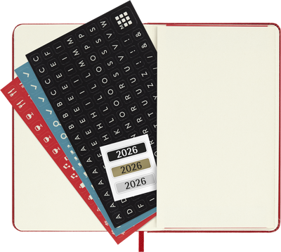 Agenda 12 Mesi Giornaliera Moleskine Pocket con Copertina Rigida Rosso 2026