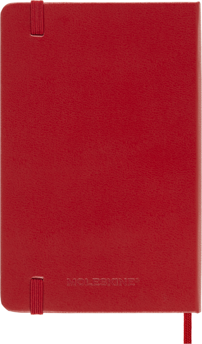Agenda 12 Mesi Giornaliera Moleskine Pocket con Copertina Rigida Rosso 2026