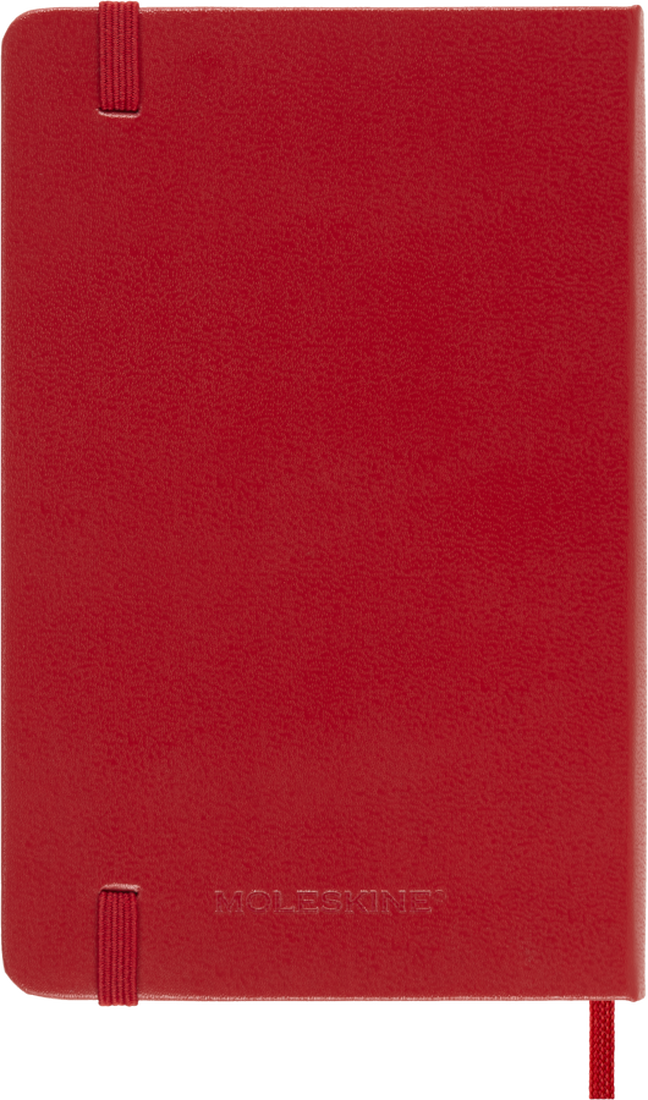 Agenda 12 Mesi Giornaliera Moleskine Pocket con Copertina Rigida Rosso 2026