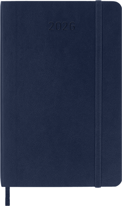 Agenda 12 Mesi Giornaliera Moleskine Pocket con Copertina Morbida Blu Zaffiro 2026