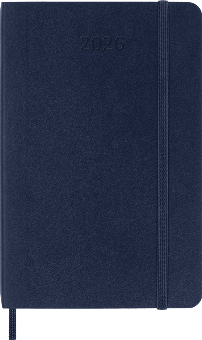 Agenda 12 Mesi Giornaliera Moleskine Pocket con Copertina Morbida Blu Zaffiro 2026