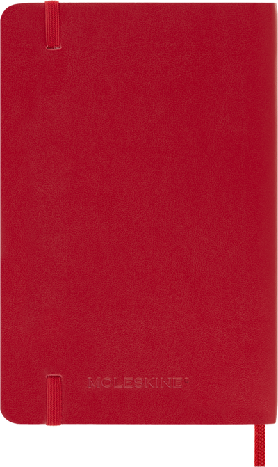 Agenda 12 Mesi Giornaliera Moleskine Pocket con Copertina Morbida Rosso 2026