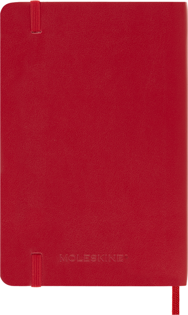 Agenda 12 Mesi Giornaliera Moleskine Pocket con Copertina Morbida Rosso 2026