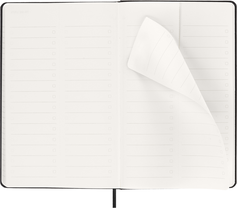 Agenda 12 Mesi Pro Settimanale Verticale Moleskine Large con Copertina Rigida Nero 2026