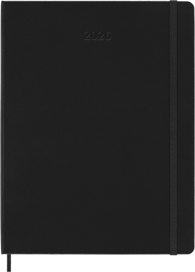 Agenda 12 Mesi Pro Settimanale Verticale Moleskine XL con Copertina Rigida Nero 2026