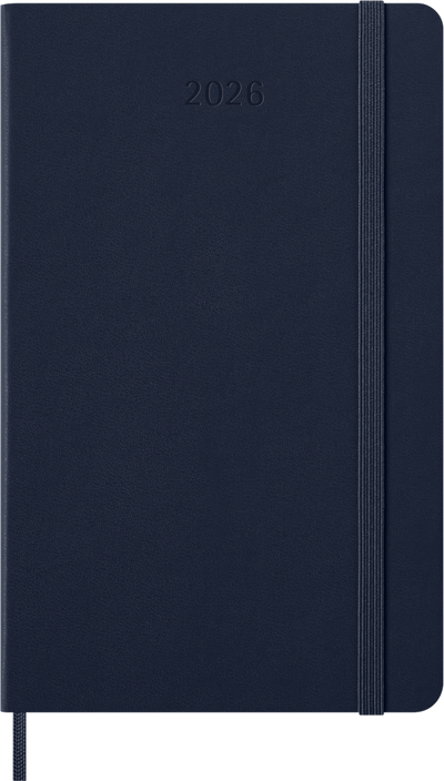 Agenda 12 Mesi Settimanale Moleskine Large con Copertina Rigida Blu Zaffiro 2026