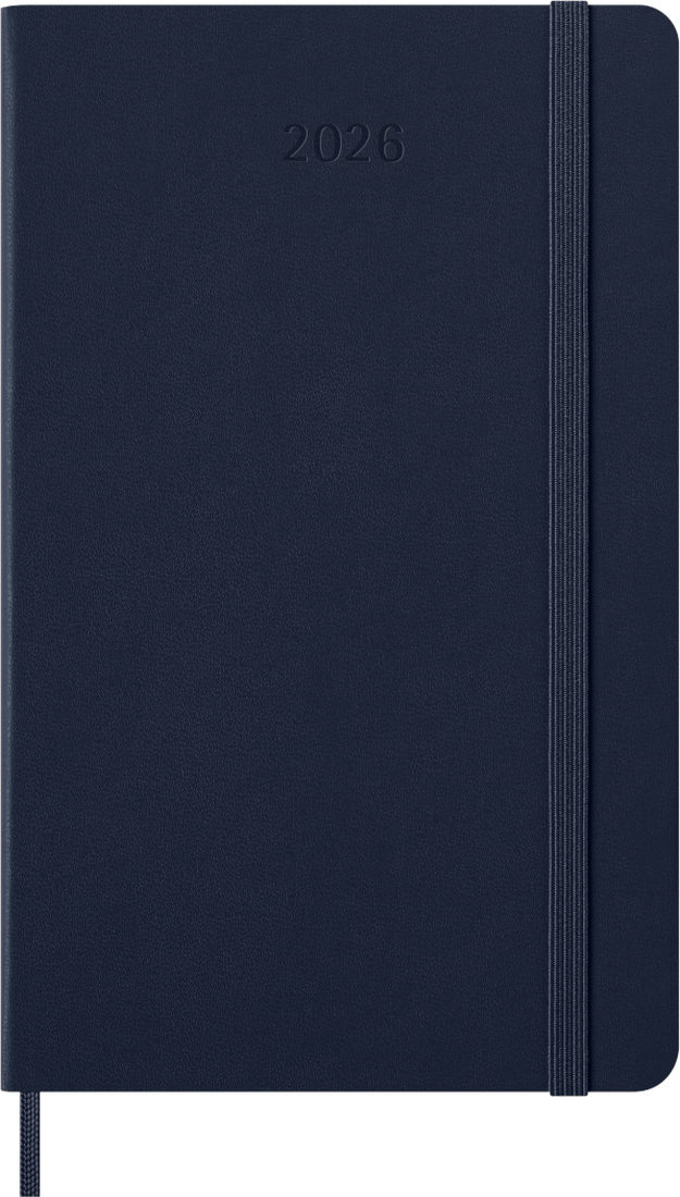 Agenda 12 Mesi Settimanale Moleskine Large con Copertina Rigida Blu Zaffiro 2026