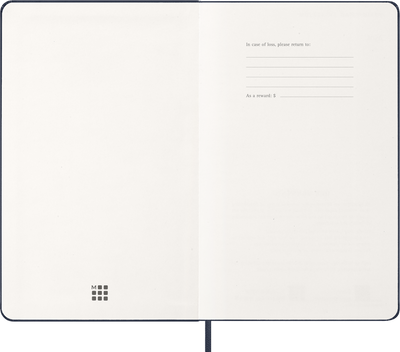 Agenda 12 Mesi Settimanale Moleskine Large con Copertina Rigida Blu Zaffiro 2026