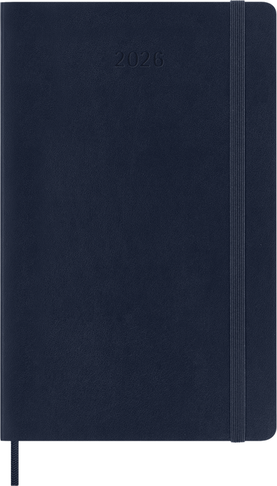 Agenda 12 Mesi Settimanale Moleskine Large con Copertina Morbida Blu Zaffiro 2026