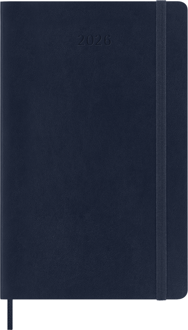 Agenda 12 Mesi Settimanale Moleskine Large con Copertina Morbida Blu Zaffiro 2026
