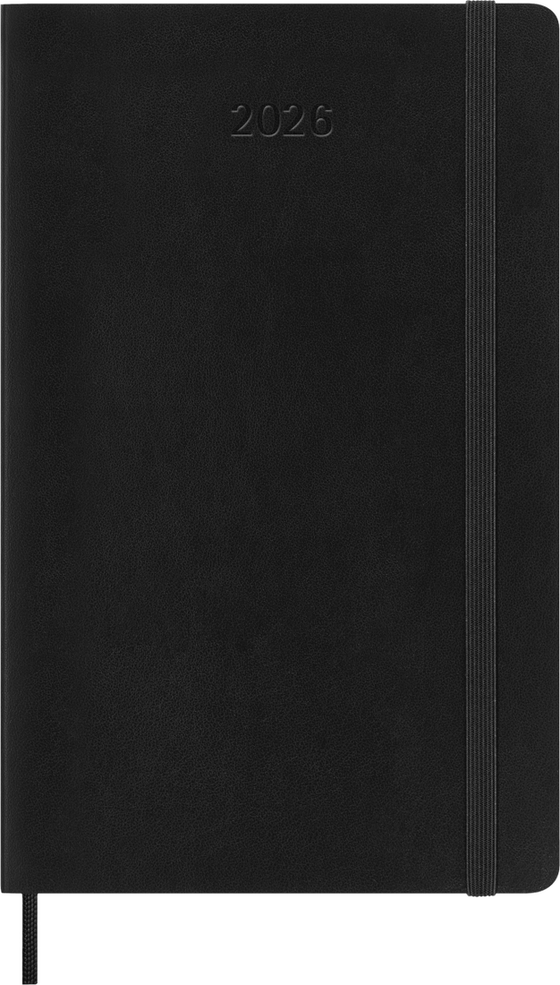 Agenda 12 Mesi Settimanale Moleskine Large con Copertina Morbida Nero 2026