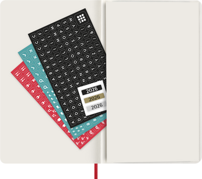 Agenda 12 Mesi Settimanale Moleskine Large con Copertina Morbida Rosso 2026