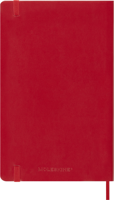 Agenda 12 Mesi Settimanale Moleskine Large con Copertina Morbida Rosso 2026