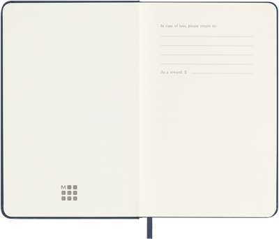 Agenda 12 Mesi Settimanale Moleskine Pocket con Copertina Rigida Blu Zaffiro 2026