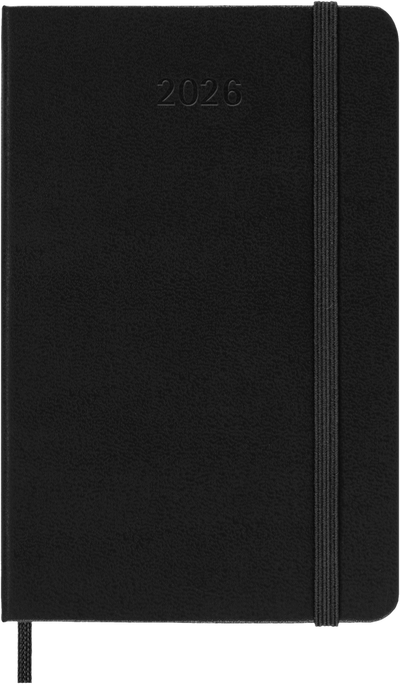 Agenda 12 Mesi Settimanale Moleskine Pocket con Copertina Rigida Nero 2026
