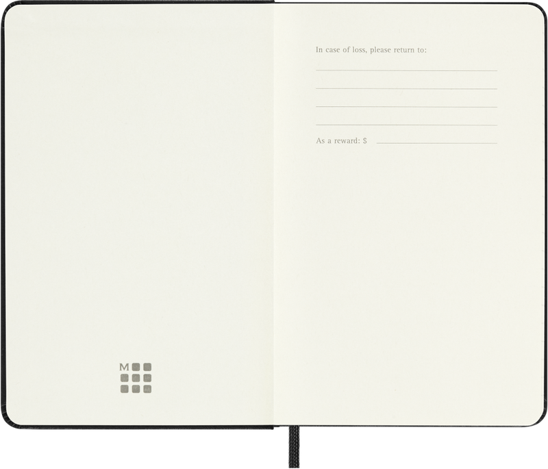 Agenda 12 Mesi Settimanale Moleskine Pocket con Copertina Rigida Nero 2026