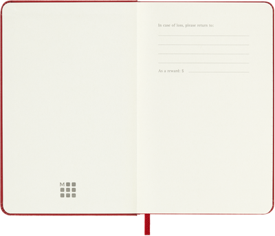 Agenda 12 Mesi Settimanale Moleskine Pocket con Copertina Rigida Rosso 2026