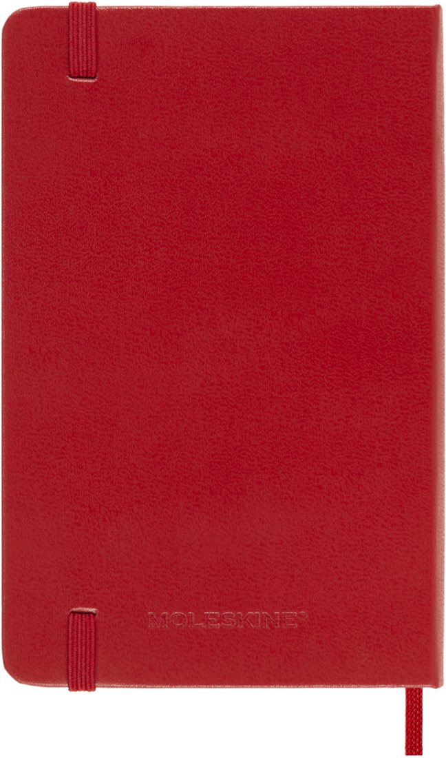 Agenda 12 Mesi Settimanale Moleskine Pocket con Copertina Rigida Rosso 2026