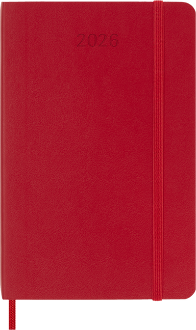 Agenda 12 Mesi Settimanale Moleskine Pocket con Copertina Morbida Rosso 2026