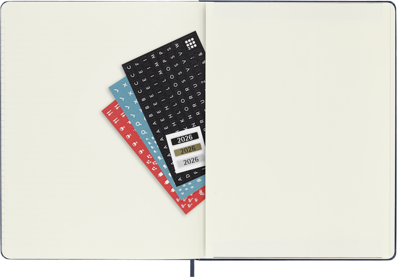 Agenda 12 Mesi Settimanale Moleskine XL con Copertina Rigida Blu Zaffiro 2026