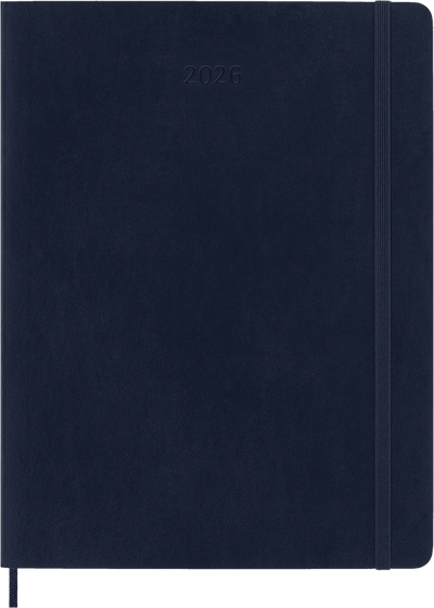 Agenda 12 Mesi Settimanale Moleskine XL con Copertina Morbida Blu Zaffiro 2026