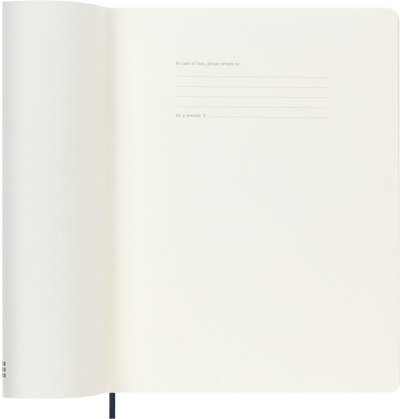 Agenda 12 Mesi Settimanale Moleskine XL con Copertina Morbida Blu Zaffiro 2026