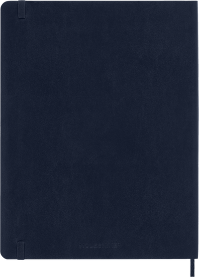 Agenda 12 Mesi Settimanale Moleskine XL con Copertina Morbida Blu Zaffiro 2026