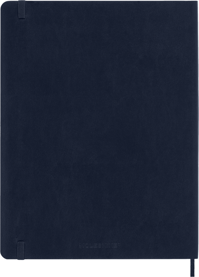 Agenda 12 Mesi Settimanale Moleskine XL con Copertina Morbida Blu Zaffiro 2026