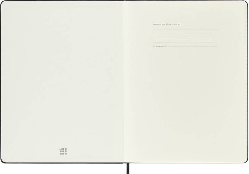 Agenda 12 Mesi Settimanale Moleskine XL con Copertina Rigida Nero 2026