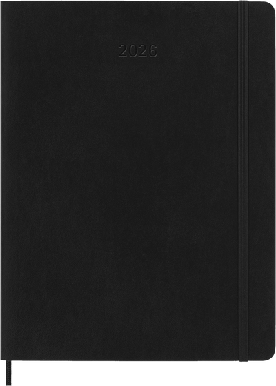 Agenda 12 Mesi Settimanale Moleskine XL con Copertina Morbida Nero 2026