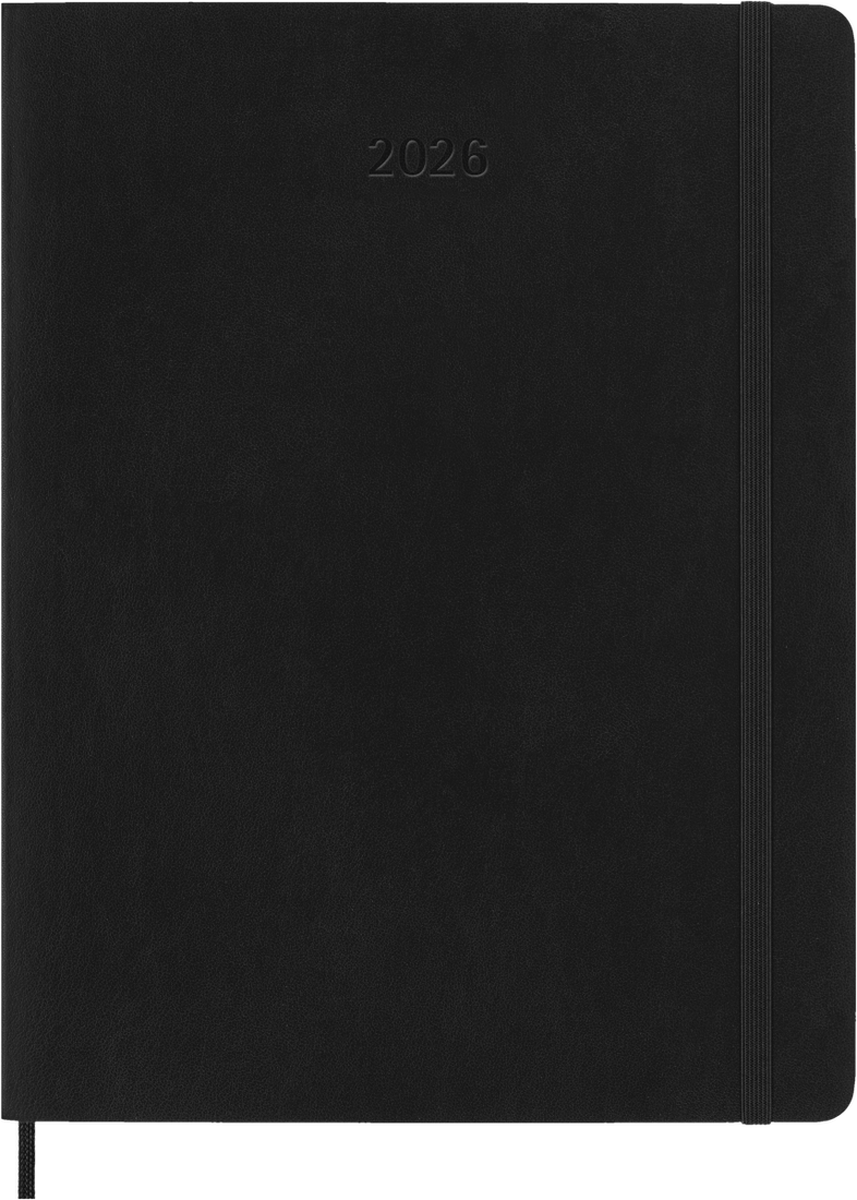 Agenda 12 Mesi Settimanale Moleskine XL con Copertina Morbida Nero 2026