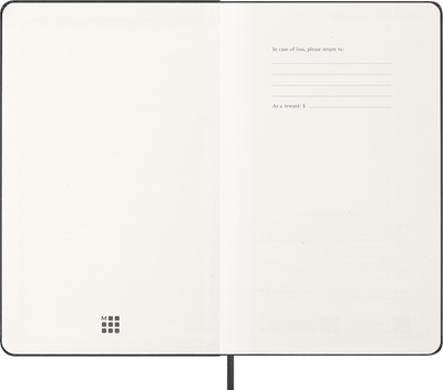 Agenda 12 Mesi Settimanale Orizzontale Moleskine Large con Copertina Rigida Nero 2026
