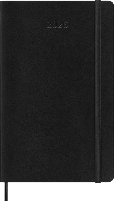 Agenda 12 Mesi Settimanale Orizzontale Moleskine Large con Copertina Morbida Nero 2026