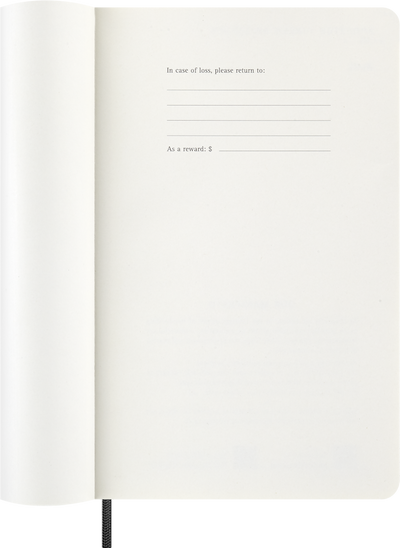 Agenda 12 Mesi Settimanale Orizzontale Moleskine Large con Copertina Morbida Nero 2026