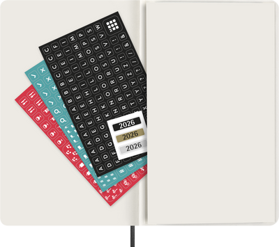 Agenda 12 Mesi Settimanale Orizzontale Moleskine Large con Copertina Morbida Nero 2026