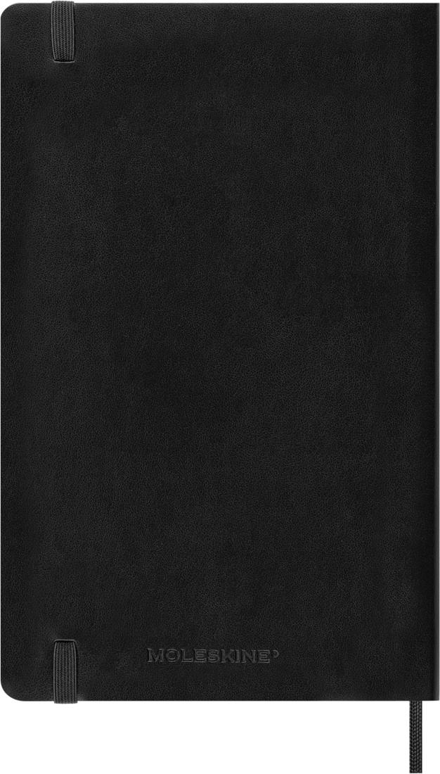 Agenda 12 Mesi Settimanale Orizzontale Moleskine Large con Copertina Morbida Nero 2026