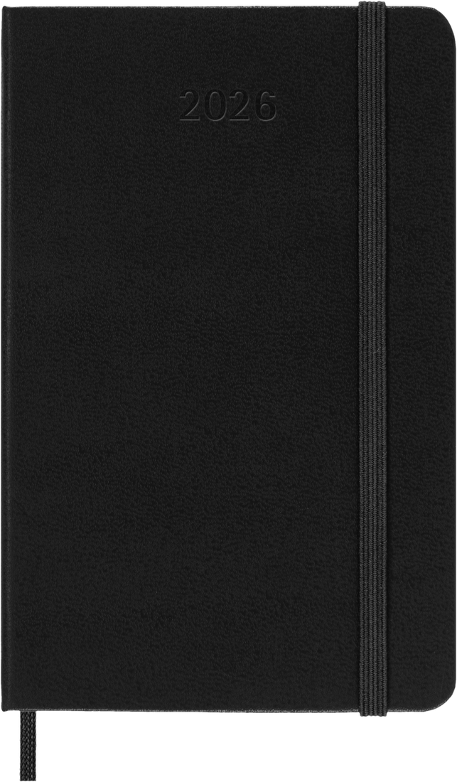 Agenda 12 Mesi Settimanale Verticale Moleskine Pocket con Copertina Rigida Nero 2026