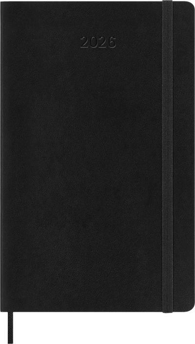 Agenda 12 Mesi Mensile Moleskine Large con Copertina Morbida Nero 2026