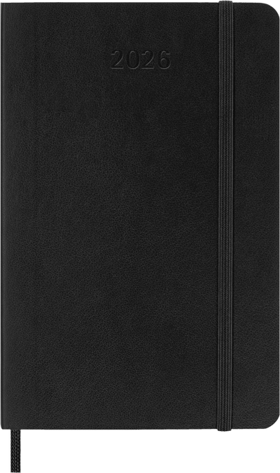 Agenda 12 Mesi Mensile Moleskine Pocket con Copertina Morbida Nero 2026