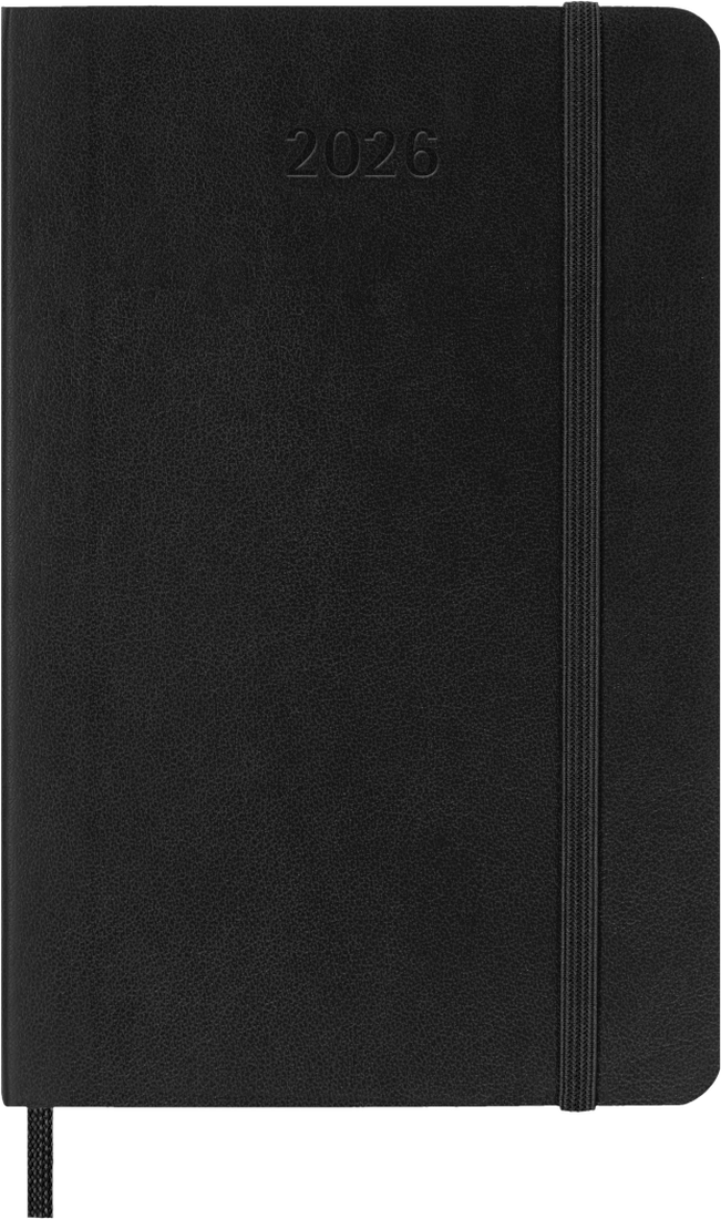 Agenda 12 Mesi Mensile Moleskine Pocket con Copertina Morbida Nero 2026