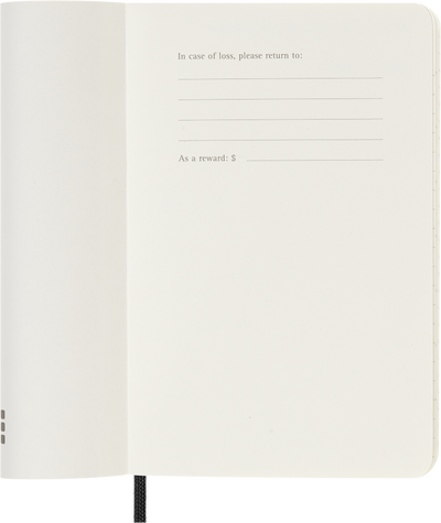 Agenda 12 Mesi Mensile Moleskine Pocket con Copertina Morbida Nero 2026