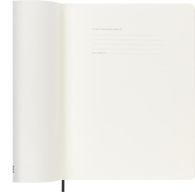 Agenda 12 Mesi Mensile Moleskine XL con Copertina Morbida Nero 2026