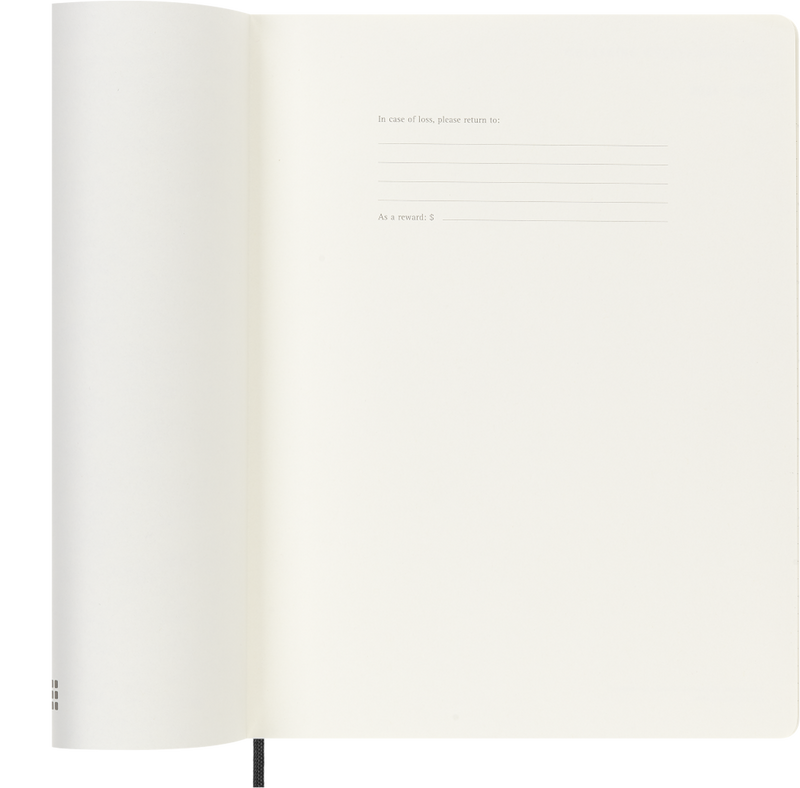Agenda 12 Mesi Mensile Moleskine XL con Copertina Morbida Nero 2026